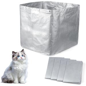 4 Pack Reusable Liners C Compatible with Modkat XL Litter Box, Durable Top Entry Cat Box Liners Type C, Waterproof and Scratch-Resistant Cat Box Liners