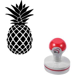 Seasonstorm Pineapple Self-Inking Photosensitive Planner Scrapbooking Stamps for Card Making Bullet Journal Art Supplies Round 1.6 inches Black Ink