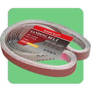 1 x 42 Inch Belt Sander Sanding Belt, 12 Pack Belt Sander Paper 80/120/150 Grits Assortment Aluminum Oxide Sanding Belts for Belt Sander Knife Sharpening Wood Metal Polishing