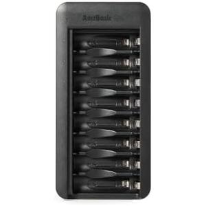 Rechargeable AA NiMh Batteries with 8-Bay Battery Charger, USB-C Port, No AC Power Adapter, 8 Count (Pack of 1), Black