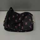 Black and Pink Bow Lunch Bag Cute Corduroy Insulated Pink Bow Lunch Box for Women Coquette Tote Bag Reusable Large Capacity Cooler Containers Preppy Stuff Gifts for Picnics Travel Outdoor