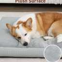 NUPIDA Washable Dog Bed for Large Dog, XL Crate Bed Plush Pet Kennel Pad with Non-Slip Bottom, Pet Sleeping Mat, 41x27 inch, Light Gray