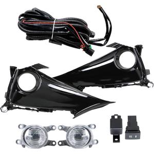 labwork 1 Pair Fog Lights Lamps Replacement for Corolla Hatchback 2019 2020 2021 Clear Lens with Switch + Harness + Bezel Kit Driving Fog Lights Lamps Driver and Passenger Side