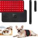 Pets Upgraded Red Light Therapy Belt with Recovery Tracker Booklet,LED Infrared Therapy for Dogs&Cats,4 Modes&4 Adjustable Timer,60 LEDs,660nm&850nm,LED Screen Pet Muscle Recovery for Joint Relief