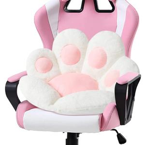 Ditucu Cat Paw Cushion Kawaii Chair Cushions 27.5 x 23.6 inch Cute Stuff Seat Pad Comfy Lazy Sofa Office Floor Pillow for Gaming Chairs Room Decor White (Small)