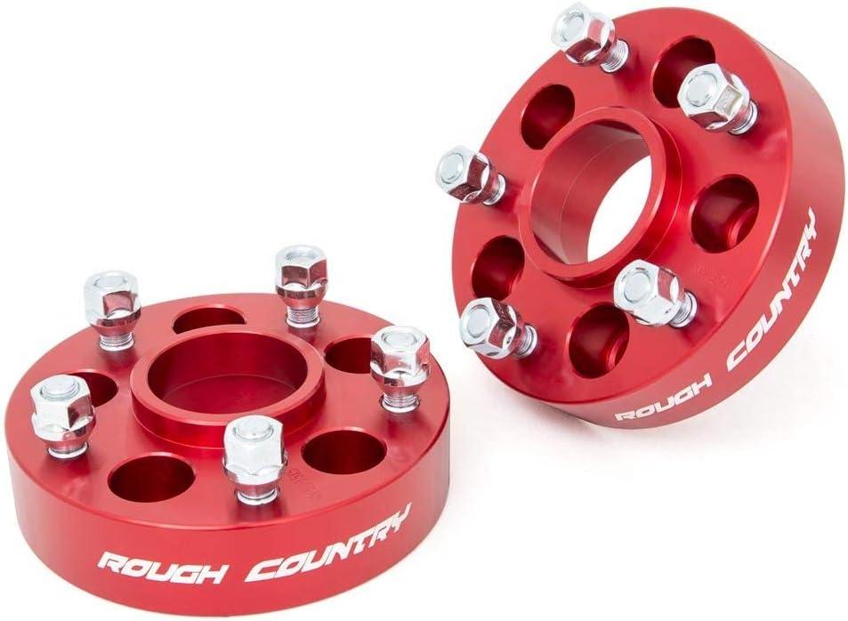 Rough Country 1.5" Wheel Adapters for 97-06 Jeep Wrangler TJ | 84-01 XJ- 1092RED