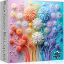 Flower Puzzles for Adults 1000 Pieces, Impossible Floral Puzzles, Colorful Rainbow Gradient Puzzle Hard Challenging Spring Jigsaw Puzzles 1000 Pieces