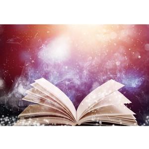 8x6ft Vinyl Book Backdrop Aesthetic Smoky Shine Glitter Bokeh Family School Book Party Decor Banner Reading Club Photography Background for Portrait Photo Booth Studio