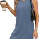 BKRIVE Dresses for Women 2025 Casual Summer Sundresses Sleeveless Tank Dress Fashion Outfits (Dustyblue, Small)