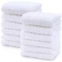 Cute Castle 12 Pack Muslin Baby Washcloths - Large 12'' by 12'' - Ultra Soft 100% Cotton - Super Absorbent Burp Cloths for Unisex, Boy, Girl -White