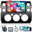 4+64G Android Car Stereo Radio for Toyota FJ Cruiser 2006-2023, Wireless Carplay Android Auto, 9 Touch Screen Head Unit with Bluetooth GPS Navigation Mirror Link WiFi FM/RDS DSP Backup Camera SWC