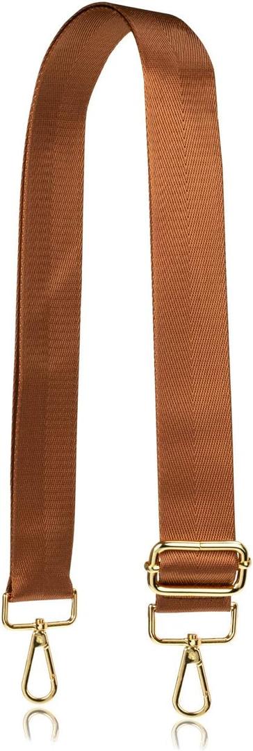 Wide Purse Strap Crossbody Replacement Strap for Handbags Adjustable Black and Brown Leather Purse Strap