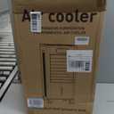 Portable Evaporative Air Cooler, Quiet Windowless Swamp Cooler with 4 Ice Packs, 2 Gallon Water Tank, Remote Control, 4 Modes & 3 Speeds, Oscillating Cooling Fan for Bedroom, Living Room and Office, 22'*12'*11'
