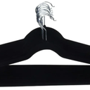 Whitmor Wooden Hangers, Premium Suit Hangers - Set of 20 - Durable & Slim Hanger - 360-Degree Rotatable Hook - Shoulder Grooves - Black