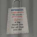 Gilprop 12 Pcs Speech Language Pathologist Gifts Bags SLP Month Thank You Gifts Bulk Speech Therapist Appreciation Treat Bags Double Side Coworker Therapist Party Favors Supplies SLP Decorations