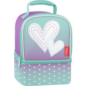 THERMOS Non- Licensed Dual Lunch Kit, Purple Hearts (One Size)