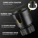 TYKOR Car Cup Holder Expander, Cup Holder Extender for Car with Adjustable Base, Fits Yeti 24/36/46oz, Hydroflask 32/40oz, Large Bottles in 3"-3.9" (16-40oz)