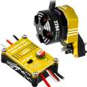 GOUPRC 2204 2400KV Brushless Outrunner Motor with Transmission & 30A Brushless Mini Esc for SCX24 Axial 1/ 24 Remote Control Car Truck Crawler Black & Gold
