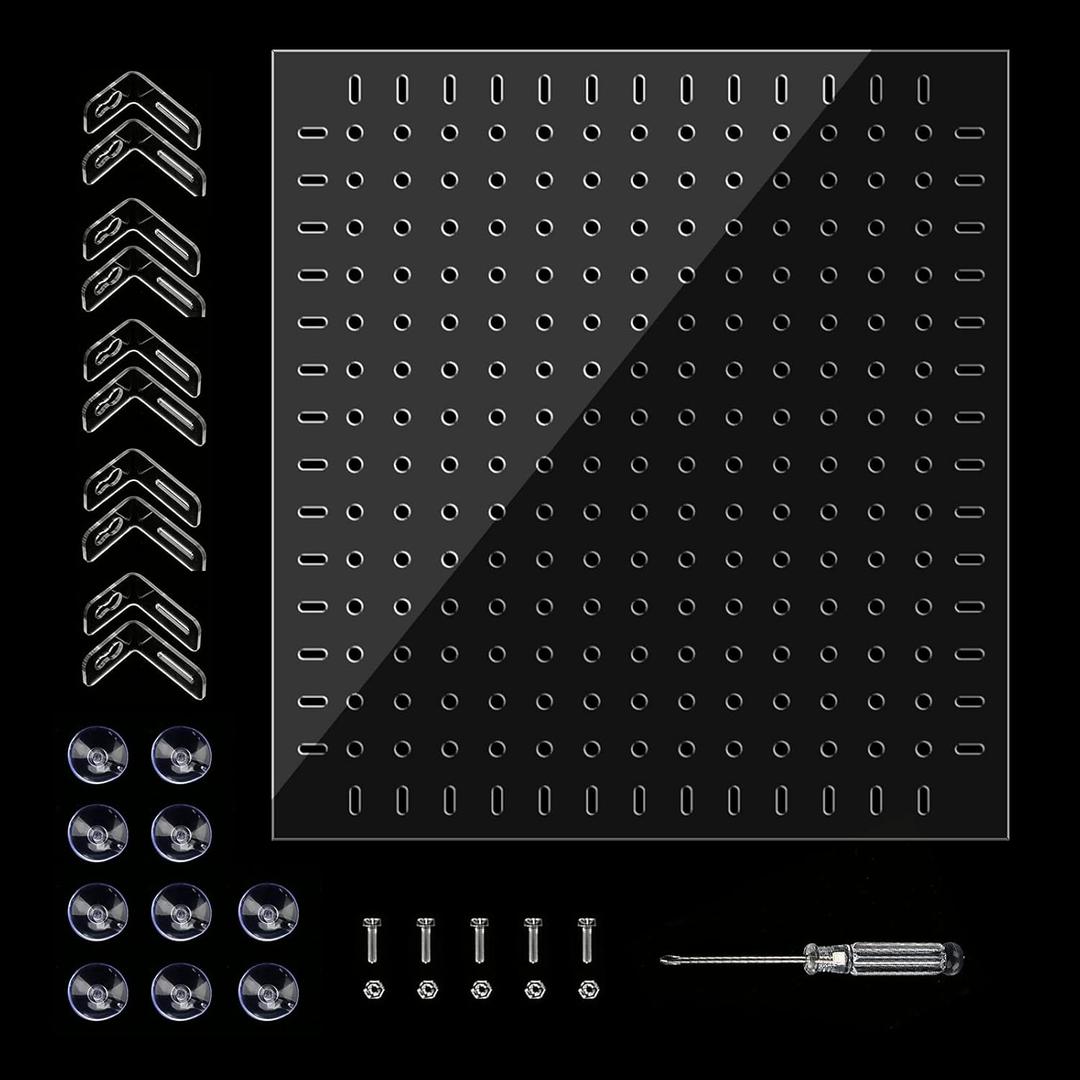 Aquarium Divider Clear 15/20 Gallon Fish Tank Divider with Suction Cups Accessories (20gal(11.4*11.8in))