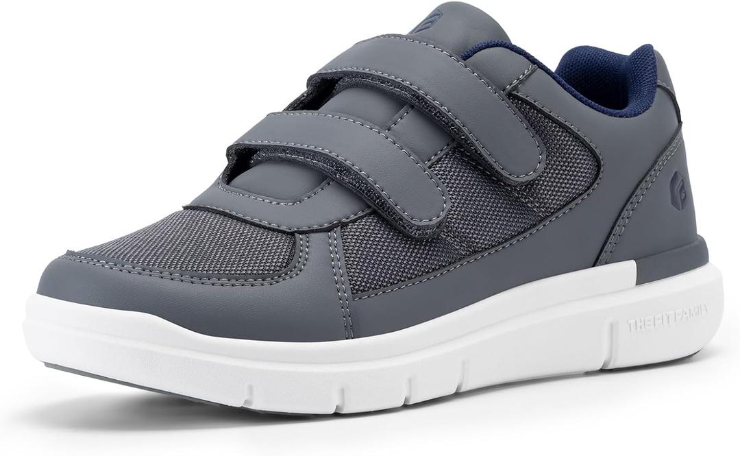 FitVille Diabetic Shoes for Men Extra Wide Width, Mens Diabetic Shoes for Neuropathy Swollen Feet Shoes Pain Relief with Closure(Grey, 14 EEW)