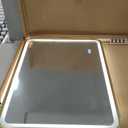 S'bagno 32X24 Gold LED Mirror for Bathroom with Frontlit & Backlit, LED Bathroom Mirror with Metal Frame, Anti-Fog, Stepless Dimmable, 3 Colors Temperature LED Vanity Mirror(Horizontal/Vertical)