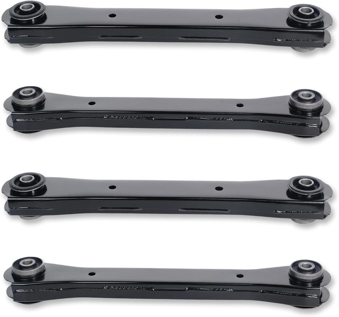 4pc Front Upper & Lower Control Arm Kit for DODGE 2006-2008 Ram 1500, 2003-2009 Ram 2500, 2003-2010 Ram 3500(CH52013798AA / K641927, CH52013797AC / K641867), Black, KT-4PCS-013