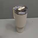 STANLEY Quencher ProTour Flip Straw Tumbler with Leakproof Lid | Built-In Straw & Handle | Cupholder Compatible for Travel | Insulated Stainless Steel Cup | BPA-Free (40 Ounces, Cream)