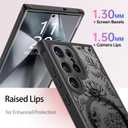 SEXYMOM Magnetic for Samsung Galaxy S24 Ultra Case - Wireless Charging Compatible,Cute Floral Design for Women and Girls,Slim Fit Translucent Matte Phone Case - Flower Leaves