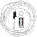 Lighted Birch Garland 7.87FT Lighted Twig Vine Lights 144LED Birch Garland with Lights String Light with Timer 8 Modes IP45 Waterproof for Christmas F