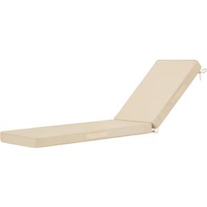 Cozyide Chaise Lounge Cushions Outdoor 72"x21"x3", Waterproof Lounge Chair Cushion with Removable Cover, Patio Chair Cushions for Outdoor Furniture with Adjustable Ties, 72"x21"x3", Beige