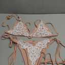 YAUASOPA Sexy Handmade Sequins 2PCS Bikini Set Tankini Sexy Bra Swimsuit Lace Top Praty Swimwear Size L