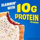 Pop-Tarts Protein Toaster Pastries, 10g Protein, Slammin' Strawberry, 14.3oz Box (8 Pop-Tarts)