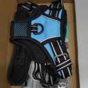 PoyPet No Pull Dog Harness, No Choke Front Lead Dog Reflective Harness, Adjustable Soft Padded Pet Vest with Easy Control Handle for Small to Large Dogs(Blue,M)