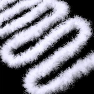 Cindeer Christmas White Feather Boas Marabou Feather Boa Natural Feathers Garland Fur Boas for DIY Crafts Fine Fluffy Boa for Christmas Xmas Party Decoration(8.7 Yard,White)