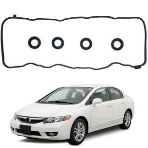 VS50741R Engine Valve Cover Gasket Set Compatible with 1.8L 2006-2015 Honda Civic, 2016-2017 Honda HR-V 1.8L, 2013-2015 Acura ILX 2.0L, 2007 2008 2009 2010 2011 2012 2014 VS50563 VS 50741 R