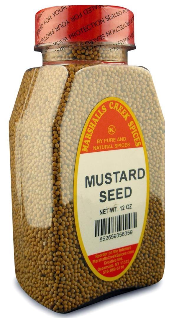 DM 07/2024arshalls Creek Spices Mustard Seed Whole Freshly Packed in Large Jars, 1 Ounce (Pack of 12), 
