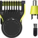 Adjustable Guide Comb for One Blade QP2520 QP2530 QP2620 QP2630 & Nose Trimmer Replacement Head Blade for One Blade, Accessories for One Blade