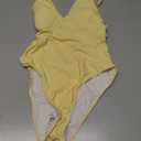 SUUKSESS Women Sexy Low Back One Piece Swimsuit Slimming Tummy Control Bathing Suit (Yellow, S)