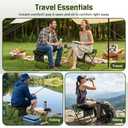LiKiLiKi 15.7″ Extra Large Foldable Backpack Stool, Heavy Duty Thickened Collapsible Portable Pocket Chair, Compact Pocket Size Travel Seat for Hiking, Fishing, Picnic and Outdoor Activities (Green)