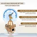 Replacement for S1156F Brass & Tubular Water Pressure Regulator 1156F Series, 1/2" Boiler Pressure Relief Valve S1156F