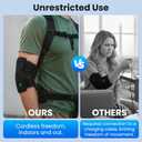 Elbow Heating Pad, Cordless Heated Elbow Brace for Tendonitis, 3000mAh Heating Pad for Arm for Elbow Pain Relief with 3 Temperature Modes, 30 Mins Auto-Off, Gifts for Men Women (Black, L)