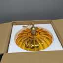 OURIFU Glass Plug in Pendant Light E26 Farmhouse Fixtures with Plug in On/ Off Switch Cord Amber Vintage Ceiling Hanging Light 1Light Nordic Style Pendant Lighting for Kitchen IslandDining Living Room