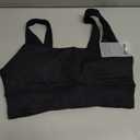 Buauty Sports Bras for Women, High Support Molded Cup Scoop Neck U Back Crop with Padding, Workout Push up Compression Bralettes with Built, Open Back Gym Athletic Bras Black, M