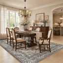 Washable 9x12 Area Rugs Living Room: Vintage Soft Dark Brown Rug