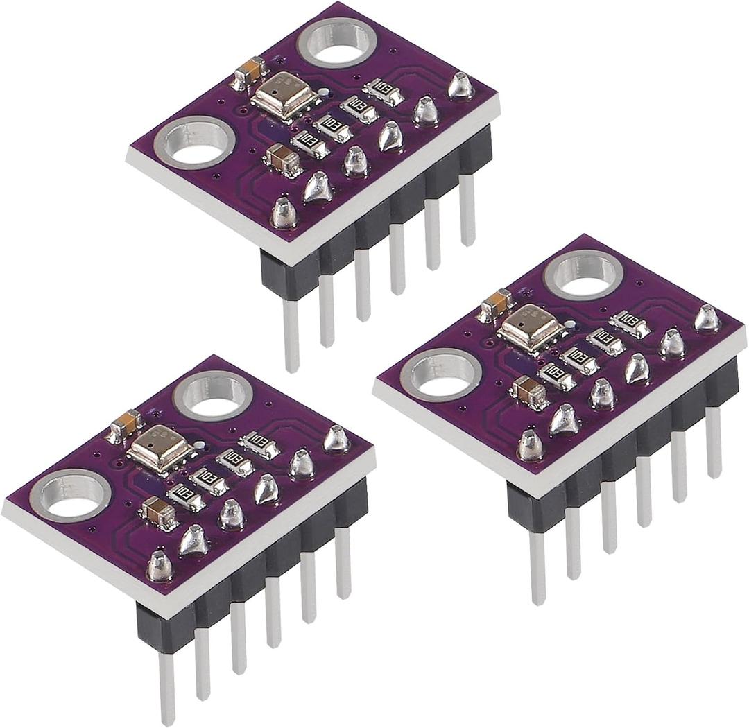 AITRIP 3PCS Pre-Soldered GY-BME280 BME280 Digital 3.3V Temperature Humidity Sensor Atmospheric Barometric Pressure Board IIC I2C Breakout Compatible with Arduino Raspberry Pi