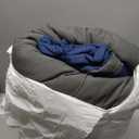 128x120 Oversized King Plus Comforter, Extra Large King Size Quilts 3 Pieces Lightweight Reversible Down Alternative Comforter for All Season with 8 Corner Tabs (Navy/Dark Grey)