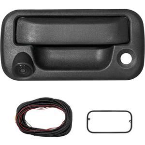 RED WOLF Tailgate Handle W/Reverse Backup Camera Replacement for 2004-2014 Ford F150, 2008-2016 F-250/F-350/F450/F550 Pickup Rear View Parking Camera RCA Connector Wide Angle Optional Guideline
