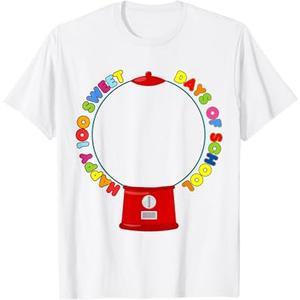 100 Days of School Gumball Machine Empty DIY Project Blank T-Shirt S Youth Kids 8