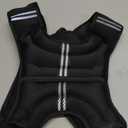 Weighted Vest, 6lb/8lb/10lb/12lb/16lb/20lb/25lb/30lb Weight Vest for Men Women, Body Weight Vests Adjustable with Reflective Stripe for Strength Training, Running, Workout, Jogging, Walking (Black)