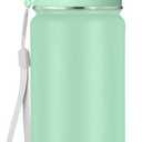 Stainless Steel Dog Travel Water Bottle, Vacuum Insulated Portable Dog Water Dispenser, Large Bottle with Drink Cup On The Go, Outdoor Walking, Hiking, Travel (Mint, 22oz)